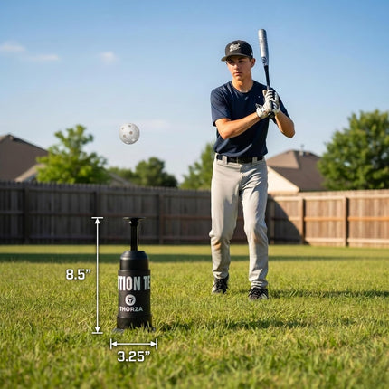 Thorza Motion Tee Popper Baseball Training System with 4 Balls for Solo Batting Practice