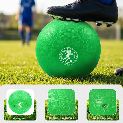 3 Pack 10-Inch Playground Balls with Pump, Kickballs for Kids, Dodgeball and 4 Square