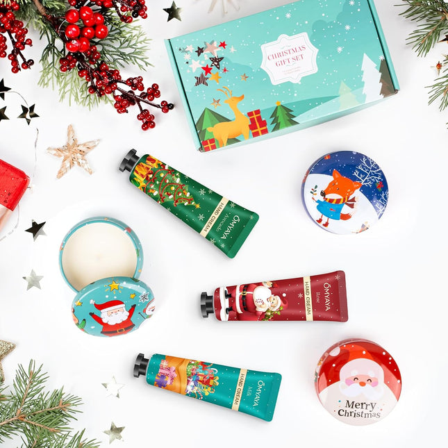 Christmas Bulk Gifts – Scented Candles & Travel Hand Cream Set for Women