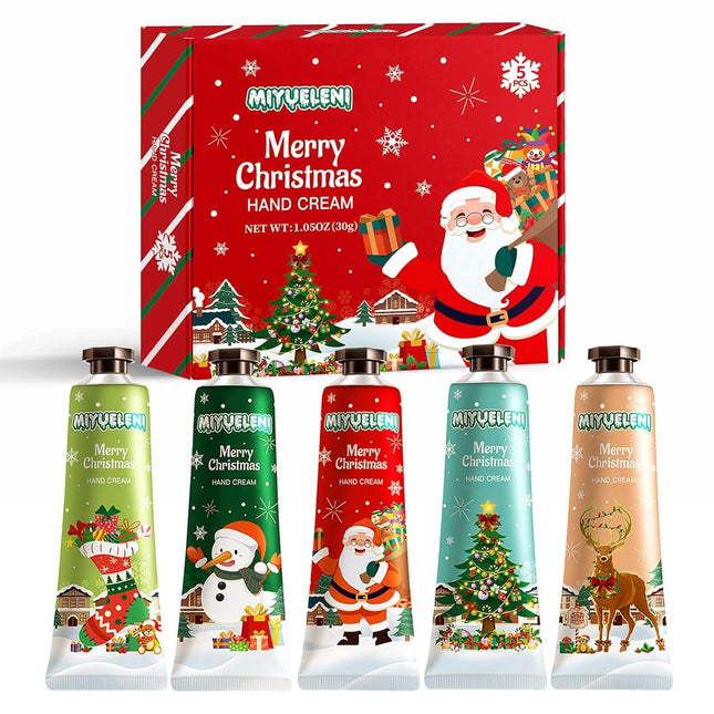 5PCS Mini Hand Lotion Gifts – Christmas Travel Size Cream for Women