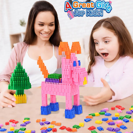 600pc Building Blocks Construction Toy Set STEM Educational Learning Kit