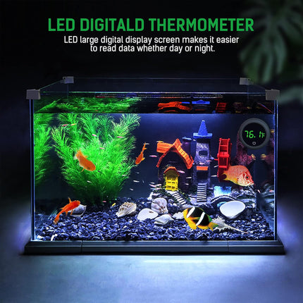 Fish Tank Digital Thermometer – Accurate LED Display ±0.9°F