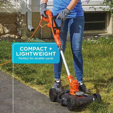 Electric Lawn Mower & Weed Wacker 3-in-1 – 12" 6.5 Amp Push Mower