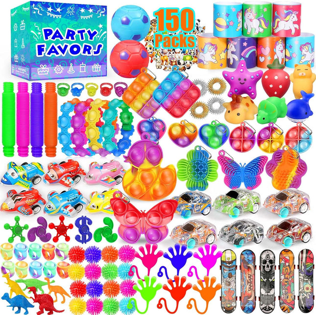 150-Pack Fidget Toys for Kids – Party Favors, Stocking Stuffers & Classroom Prizes for Boys & Girls