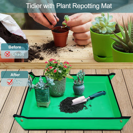 Garden Tool Set, Heavy Duty Aluminum Kit with Storage Bag, Trowel, Shovel & Mat