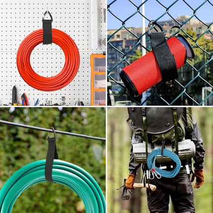 8-Pack Extension Cord Organizer – Heavy Duty Straps for Cables & Hoses