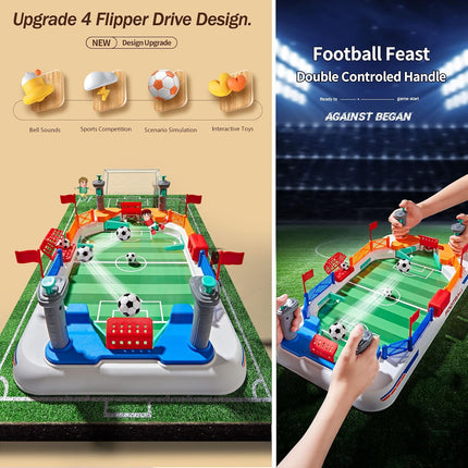 Mini Foosball Table Soccer Game for Kids, Indoor Family Playroom Party Toy