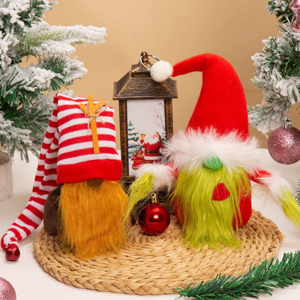 2-Pack Christmas Gnomes Decorations – Handmade Swedish Tomte Plush Gnomes, Scandinavian Holiday Decor