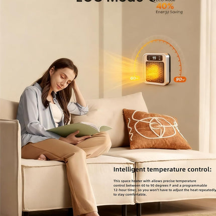Smart Portable Wall Heater 450W for RV, Home & Office with Remote Control