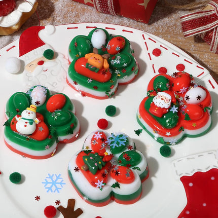 4 PCS Christmas Squishy Cat Paw Toys 3" Fidget Stocking Stuffers Kids Adults
