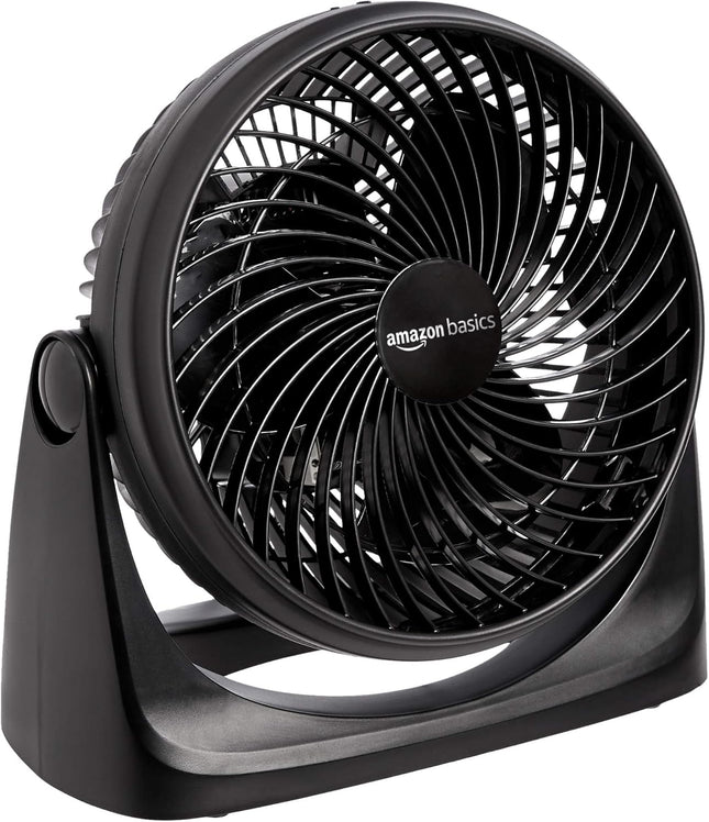 Air Circulator Desk Fan – 3 Speeds, 90° Tilt, 35W, Black, Home & Office