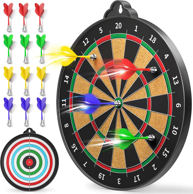Magnetic Dart Board for Kids – Indoor/Outdoor Fun, Christmas & Birthday Gift for Boys 3-12
