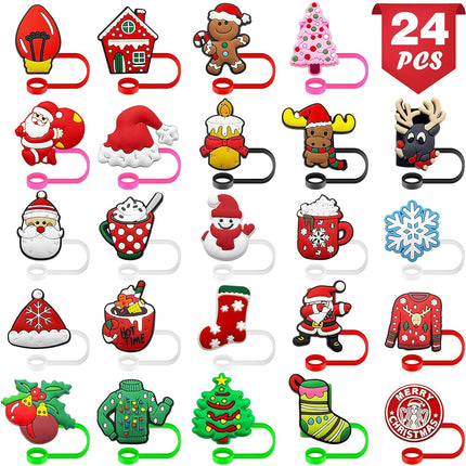 2025 Xmas Advent Calendar – 24 Days of Surprises with Santa Straw Covers