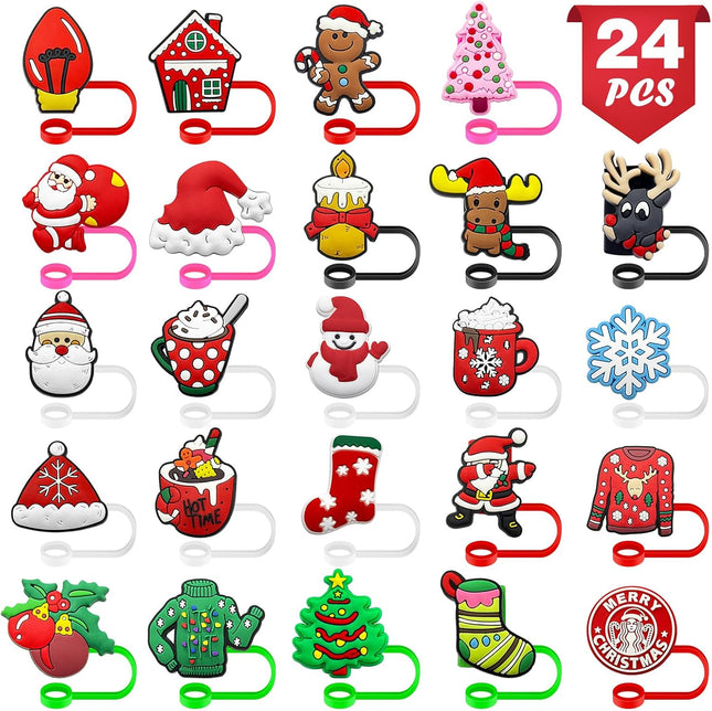 2025 Xmas Advent Calendar – 24 Days of Surprises with Santa Straw Covers