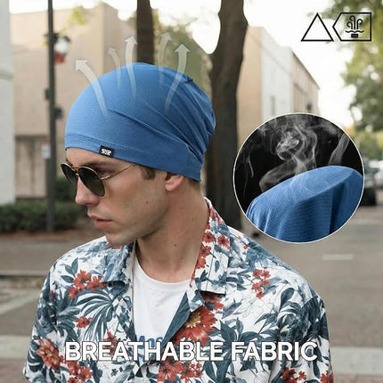 3 Pack Cooling Skull Caps for Men and Women Breathable Sweat Wicking Helmet Liners