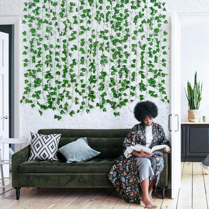 12-Pack Artificial Ivy Vines – 84ft, Hanging Greenery for Home & Garden