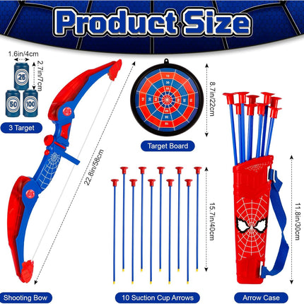 Bow and Arrow Shooting Game Set with LED Light for Boys Girls Ages 5+