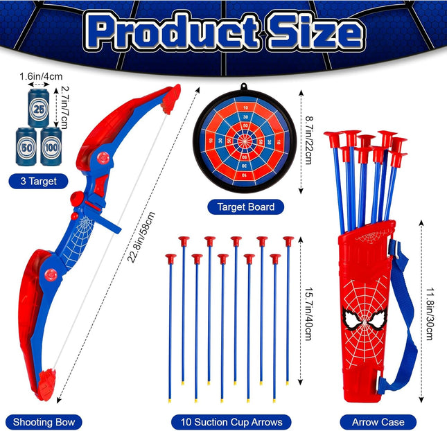 Bow and Arrow Shooting Game Set with LED Light for Boys Girls Ages 5+