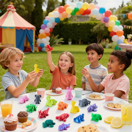 36 Pcs 3D Printed Mini Animals Set – Flexible Articulated Figurines for Party Favors
