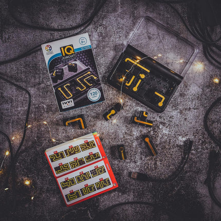IQ Circuit Portable Travel Game with 120 Logic Puzzle Challenges Ages 8+