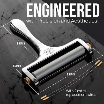 Stainless Steel Cheese Slicer Wire Cutter Adjustable Handheld Cheese Knife
