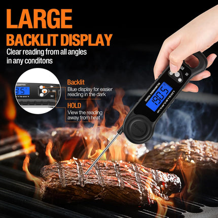 Digital Instant-Read Meat Thermometer for Cooking, Grilling & Baking