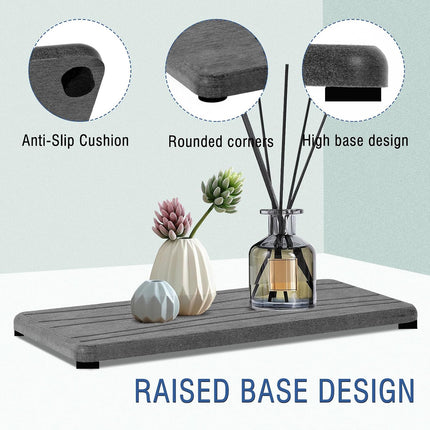3-Piece Diatomite Stone Soap Tray Set Fast-Drying Water Absorbent Sink Counter Mats