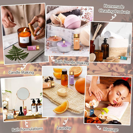 Fragrance Essential Oils Set 14pcs Aromatherapy Oils 5mL Tea Tree Lavender Vanilla