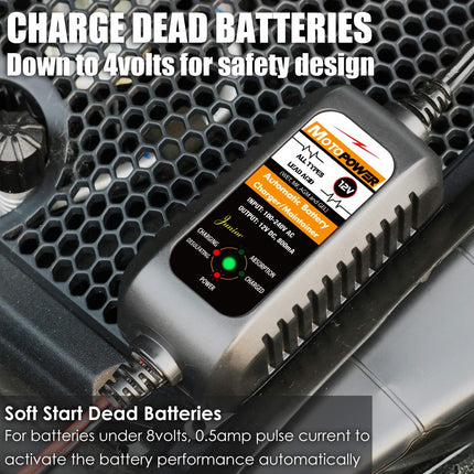MP00205A 12V 800mA Automatic Battery Charger, Maintainer & Desulfator