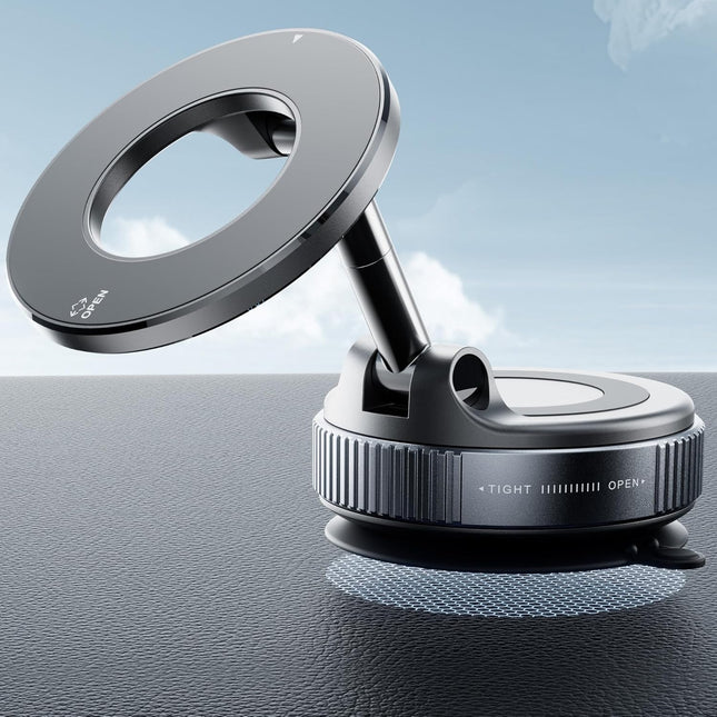 2026 Car Phone Mount – 360° Magnetic Suction Holder for iPhone & Android