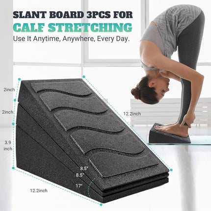 Adjustable Slant Board with 5 Angles for Calf Stretching and Squat Training
