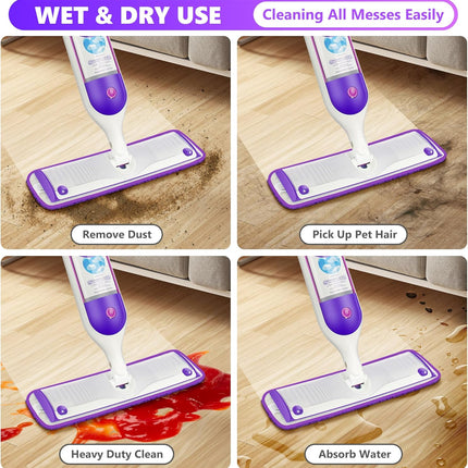 6-Pack Reusable Microfiber Mop Pads for Swiffer PowerMop – All Floors