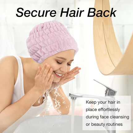 Extra Wide Spa Headwrap – Pink, Super Soft Microfiber Hair Band, 1pc