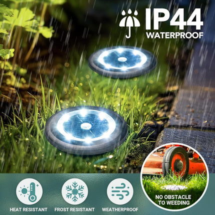 10-Pack Mini Solar Ground Lights – Waterproof Pathway Lights for Yard & Walkway
