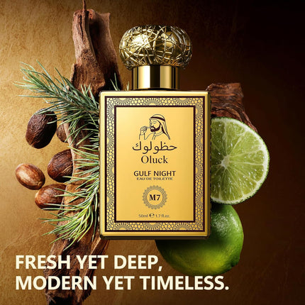 Gulf Night M7 Perfume 50ml Unisex Lemon Vanilla Cedarwood Middle Eastern Cologne