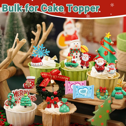 50 PCS Mini Christmas Resin Figurines Blind Bags Mystery Figures for Crafts