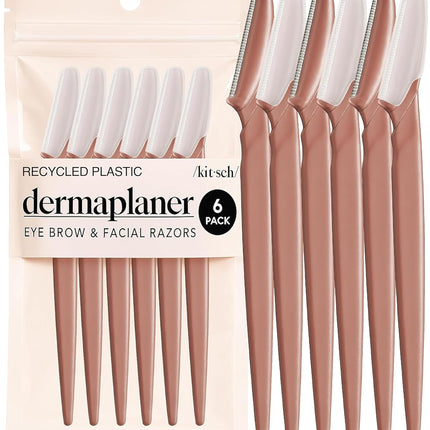 Face Dermaplaning Razor Set for Women Men Terracotta 6 pcs Skin Exfoliation