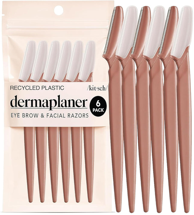 Face Dermaplaning Razor Set for Women Men Terracotta 6 pcs Skin Exfoliation