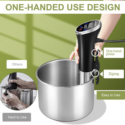 Wancle 1100W Sous Vide Cooker with IPX7 Waterproof Immersion Circulator