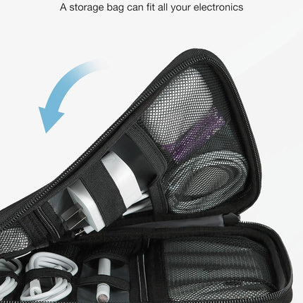 Large Electronics Travel Organizer Case – Tech Accessories Cord Storage Bag for Cables