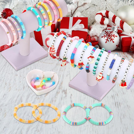 4000+ PCS Clay Beads Bracelet Making Kit 15 Colors Christmas Charms