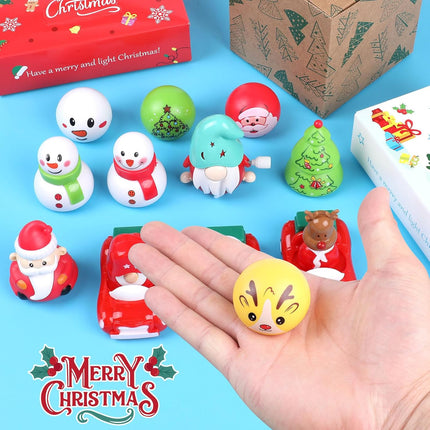 12PCS Christmas Pull Back Car Toys – Windup Holiday Party Favors for Kids