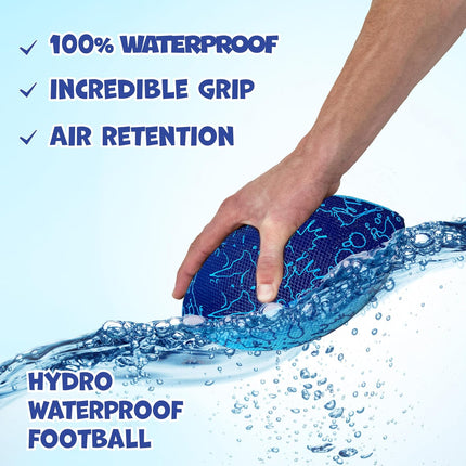 6.5" Waterproof Foam Football, Soft Wet Grip Pool Beach Lake Toy Ages 3+