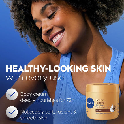 Cocoa Butter Body Cream Deep Nourishing Serum Dry Skin Moisturizer 16oz Jar