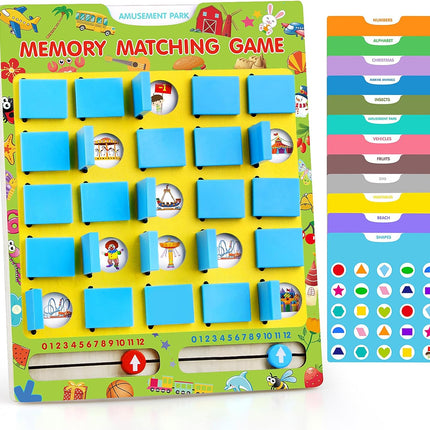 Matching Memory Game for Kids Ages 4-8 Travel Board Game Flip to Win