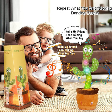 Talking Cactus Toy Interactive Dancing Mimicking Repeating Voice Toy for Kids