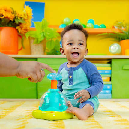 Press & Glow Spinner Musical Baby Toy, Cause & Effect Learning Toy, 6 Months+