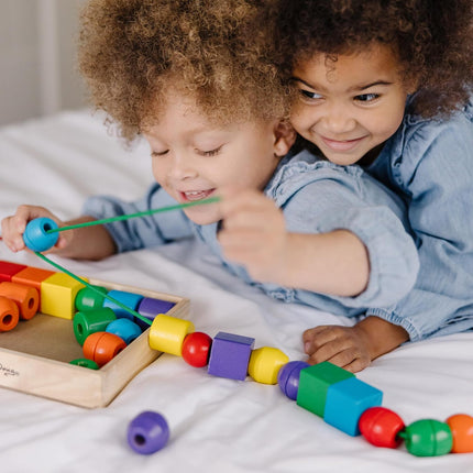 Wooden Lacing Beads Educational Toy for Kids 3+ Fine Motor Skills Practice