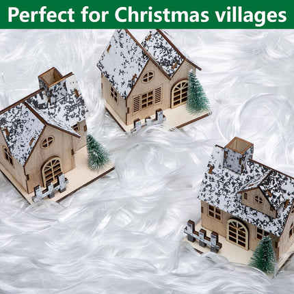 Fluffy White Angel Hair Christmas Decoration, 7oz/200g Artificial Tinsel for Festive Decor