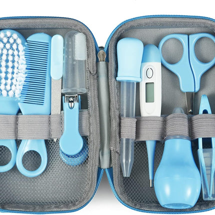 Baby Healthcare & Grooming Kit, Safety Set with Comb, Brush, Nail Clippers & Aspirator